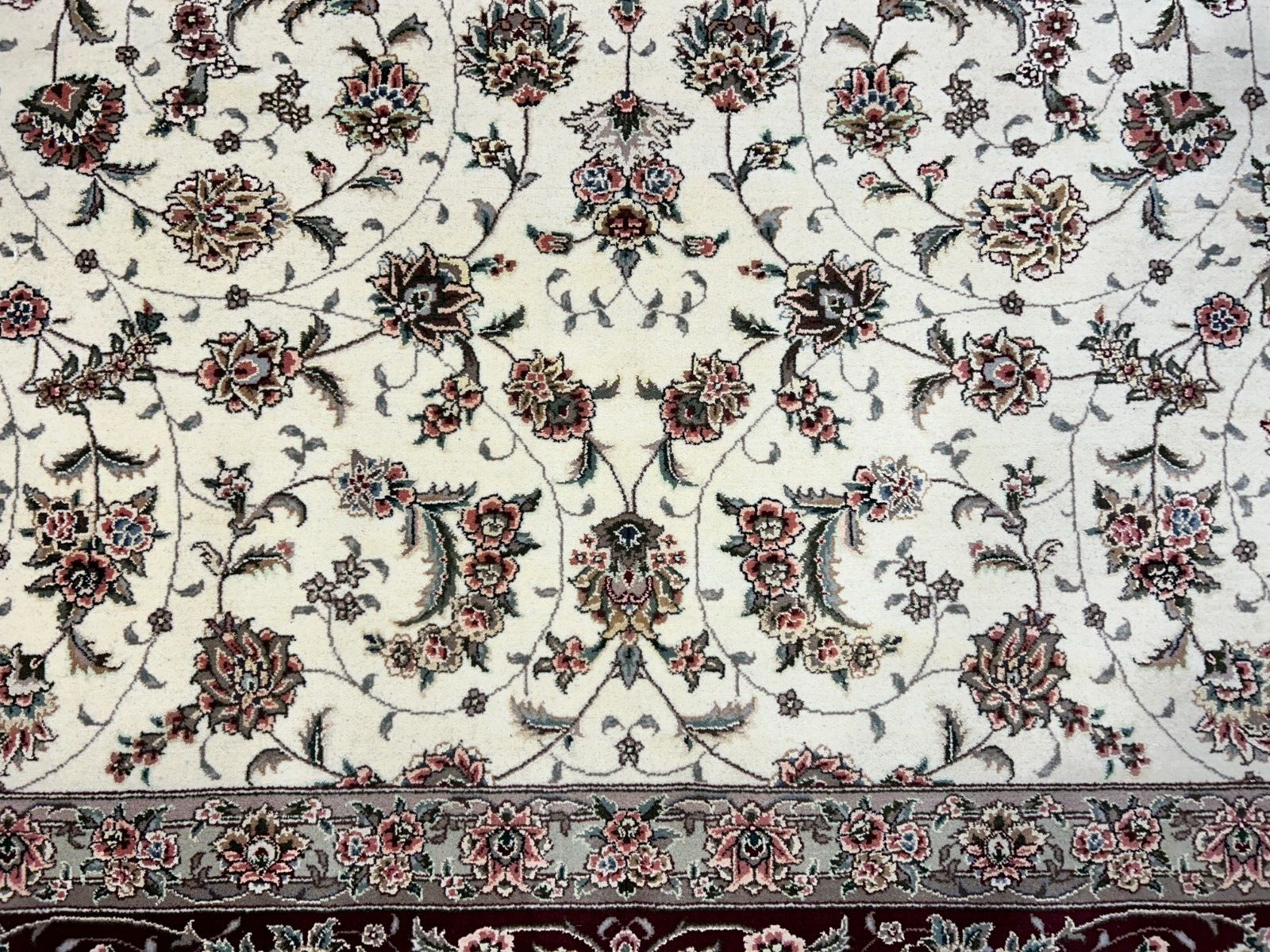 9'x12' Hand-Knotted Wool & Silk Pile Sinopersian Carpet - Area Rug