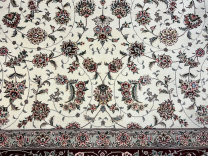 9'x12' Hand-Knotted Wool & Silk Pile Sinopersian Carpet - Area Rug