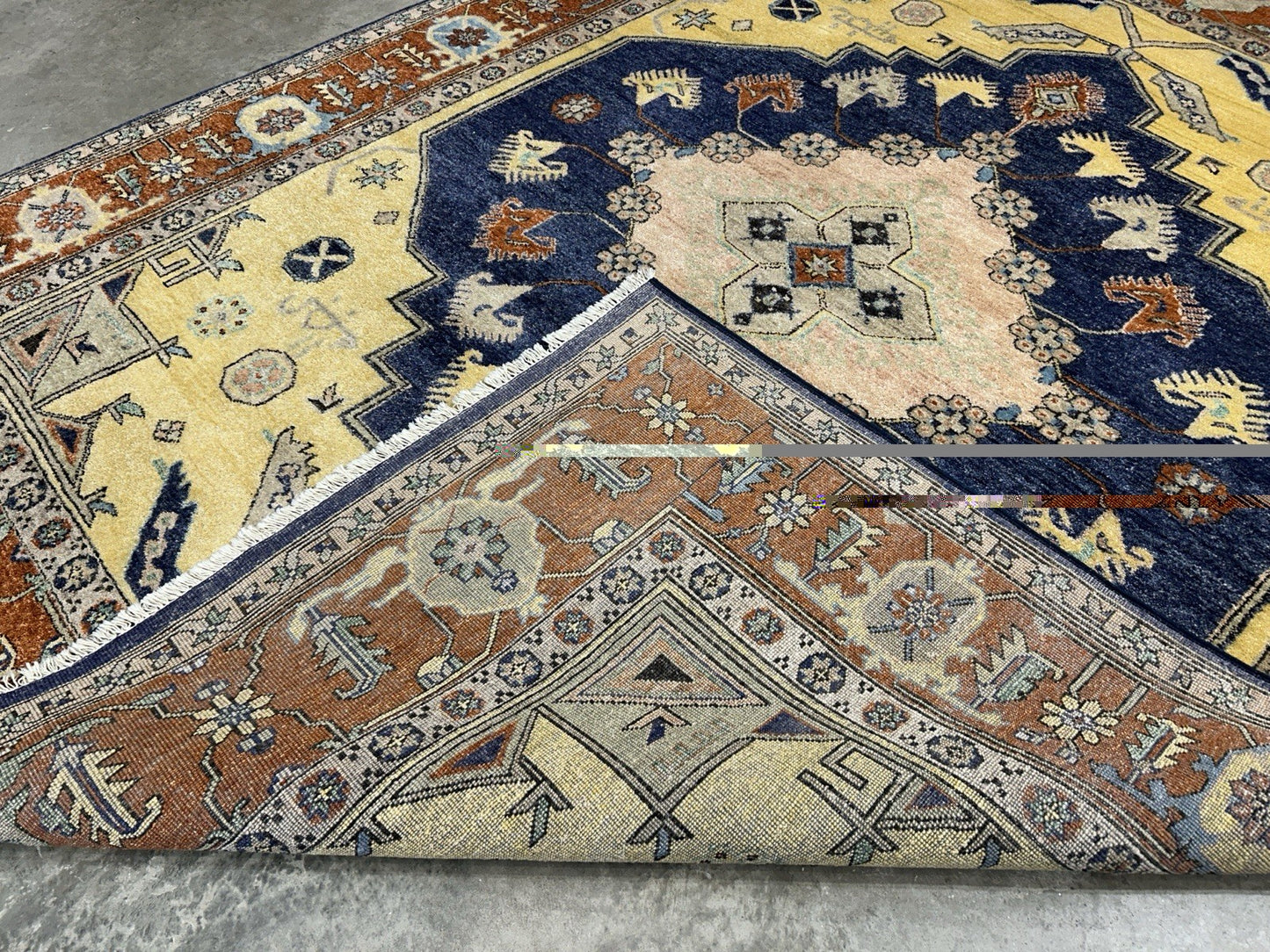 8’x10’1” Hand-Knotted 100% Wool Pile Indoserapi Area Rug - Carpet