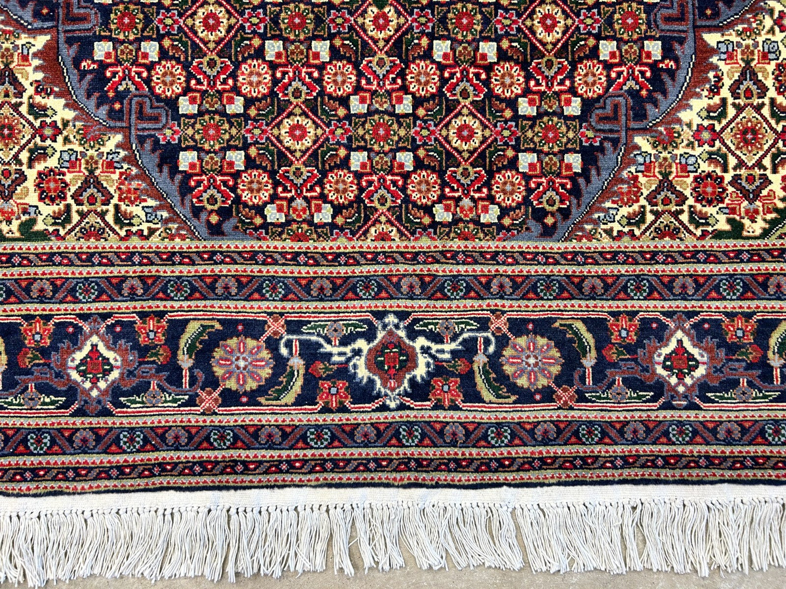 6'7"x9'4" Hand-Knotted 100% Wool Pile Tabrize Fishe Design Carpet - Area Rug