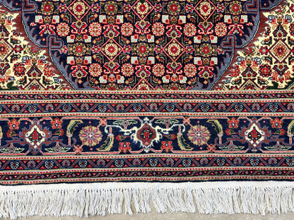 6'7"x9'4" Hand-Knotted 100% Wool Pile Tabrize Fishe Design Carpet - Area Rug