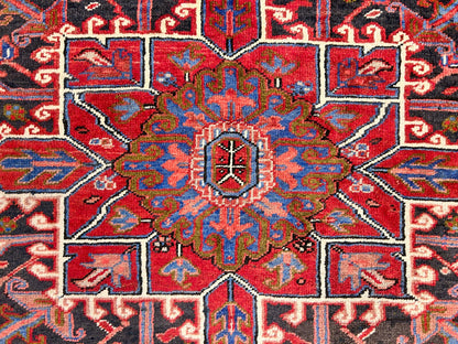 8'9"x11'4" Hand-Knotted 100% Wool Pile Herize Rug