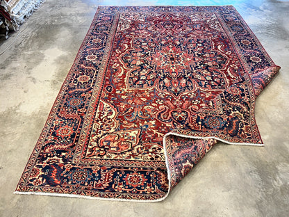 8'5"x11'9" Hand-Knotted 100% Wool Pile Herize Rug