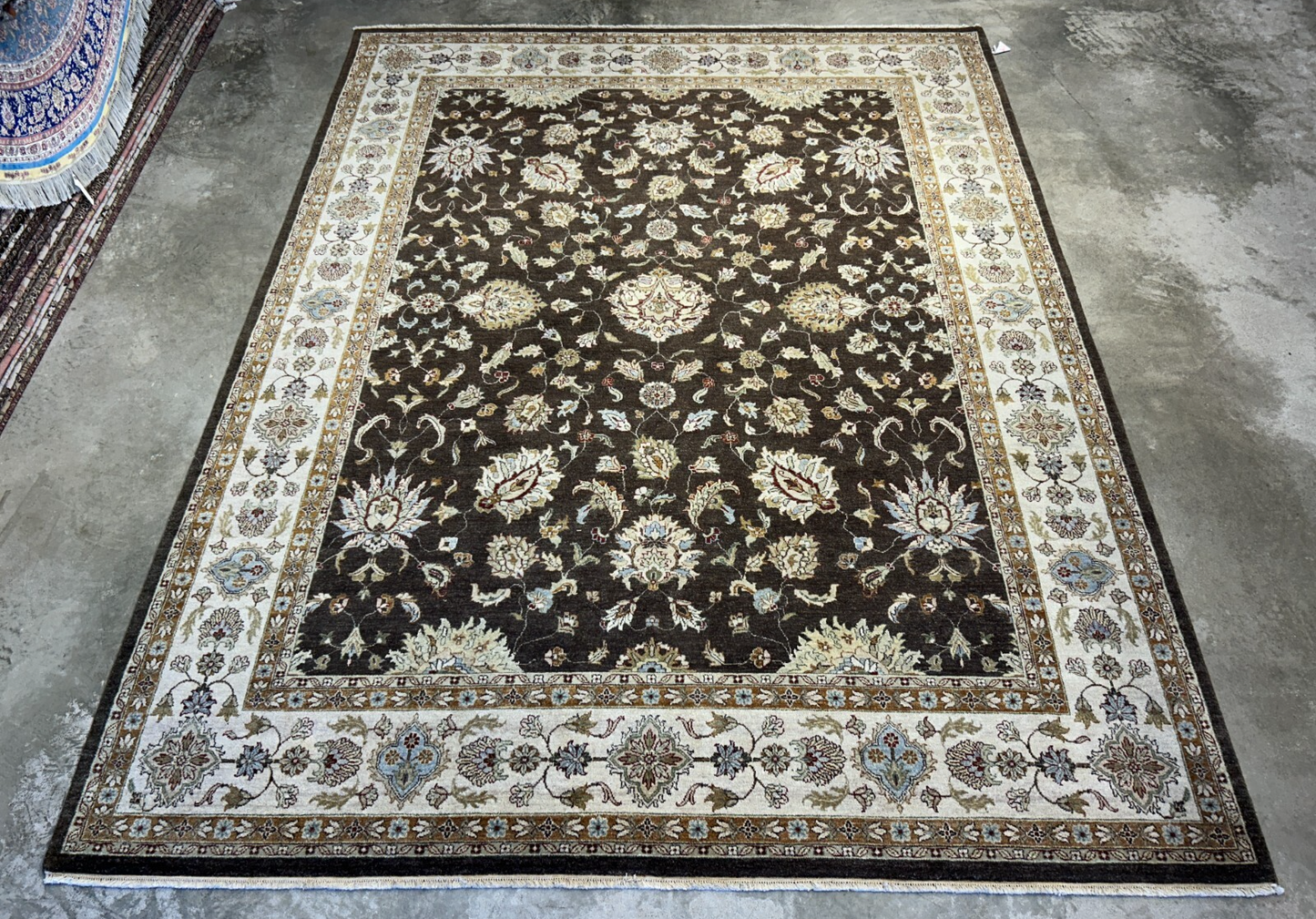 9'x11'10" Hand-Knotted 100% Wool Pile Pishawar Rug