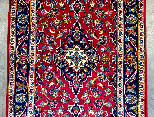 3'3"x5'6'' Hand-Knotted 100% Wool Persiane Kashane Area Rug