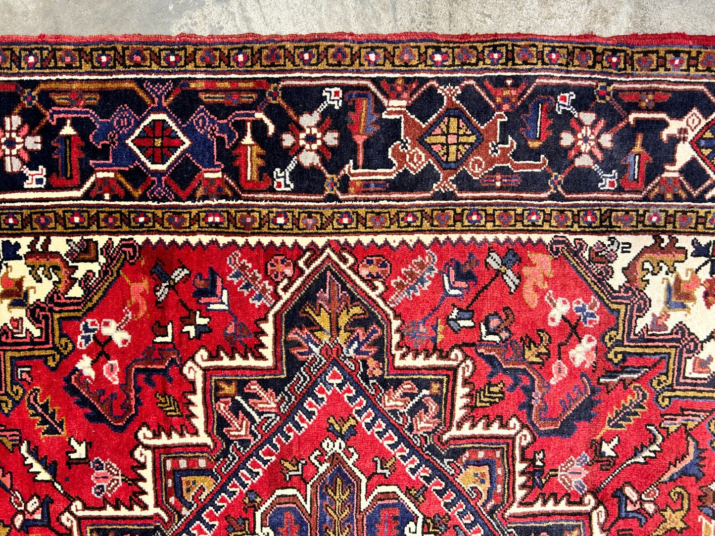 7'3"x10'3" Hand-Knotted 100% Wool Herize Carpet - Area Rug