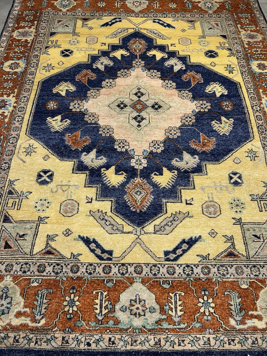 8’x10’1” Hand-Knotted 100% Wool Pile Indoserapi Area Rug - Carpet
