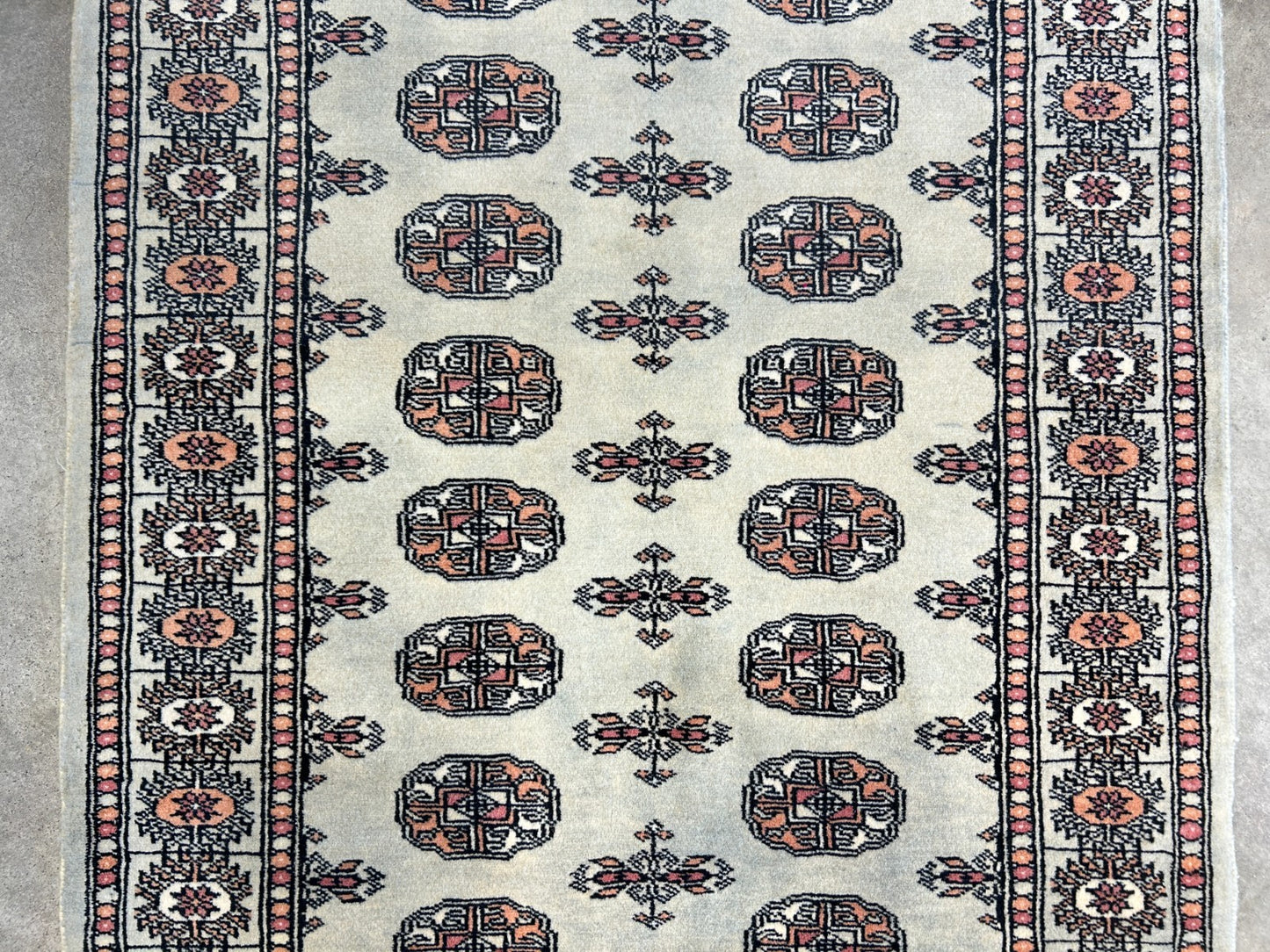 3'1"x4'9" Hand-Knotted 100% Wool Pile Bokhara Rug