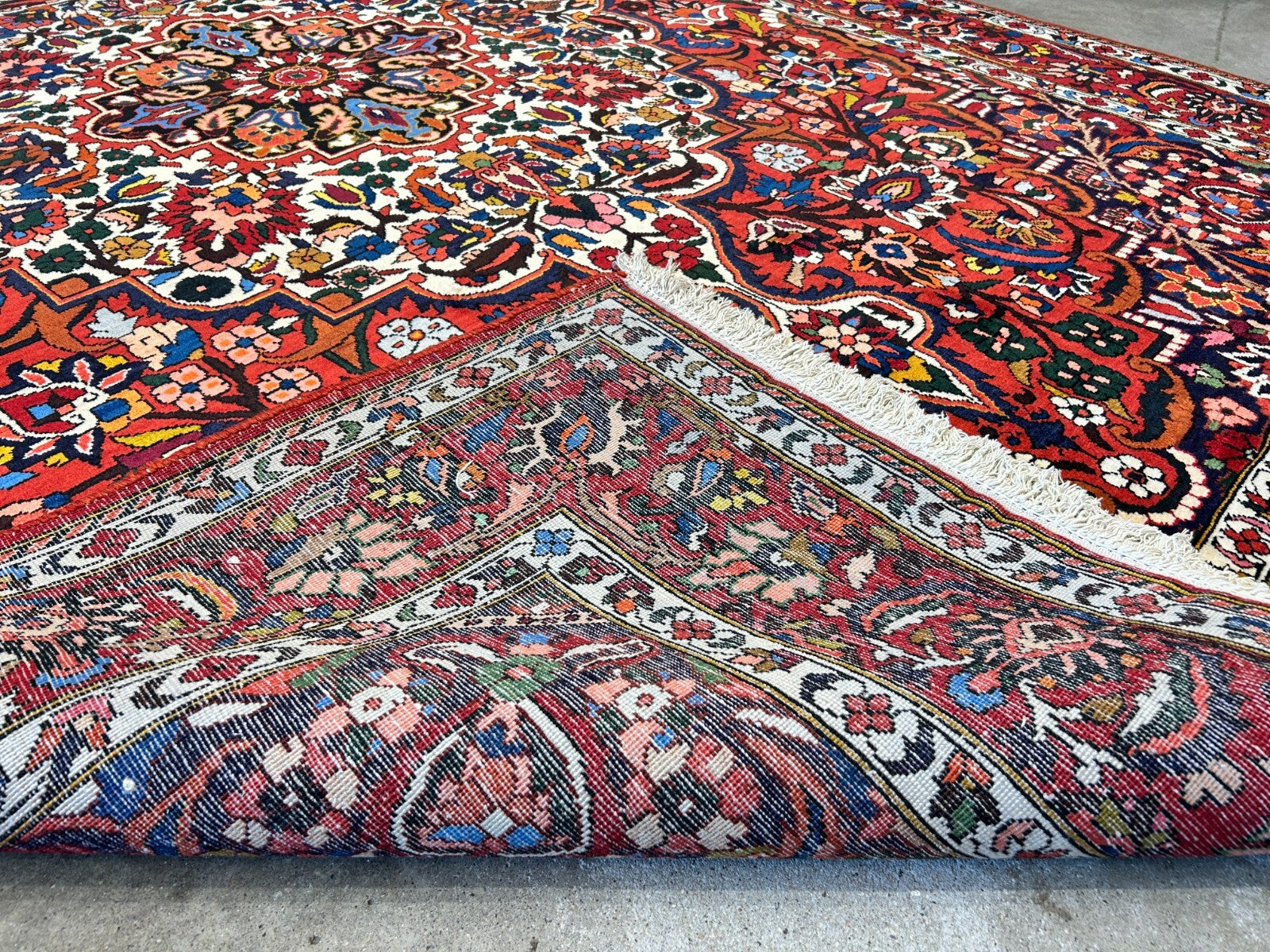 6'11"x9'8" Hand-Knotted 100% Wool Pile Bakhtiarie Carpet - Area Rug