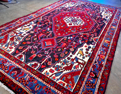 5'4" x 9'5" Hand-Knotted 100% Wool Carpet - Hamadane Area Rug