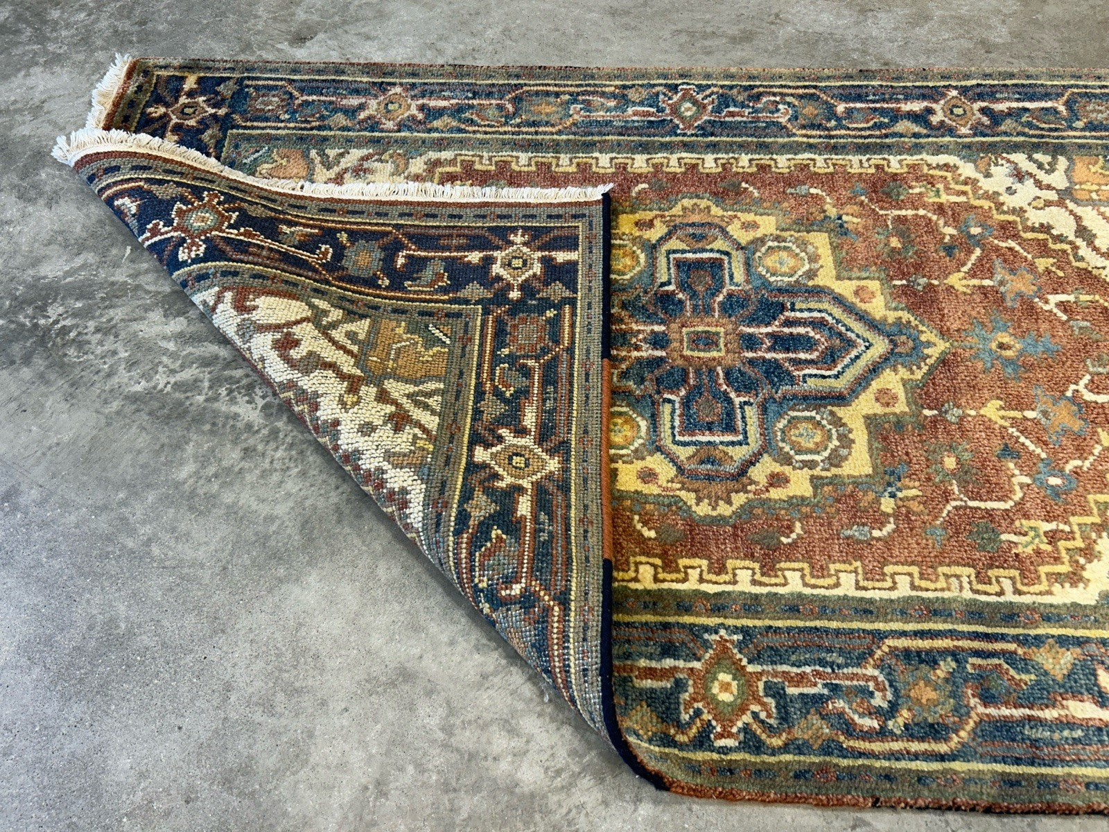 3’1”x5’ Hand-Knotted 100% Wool Indoserapi Area Rug - Carpet