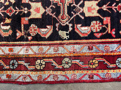 5'2" x 8'7'' Hand-Knotted 100% Wool Pile Hamadane Area Rug