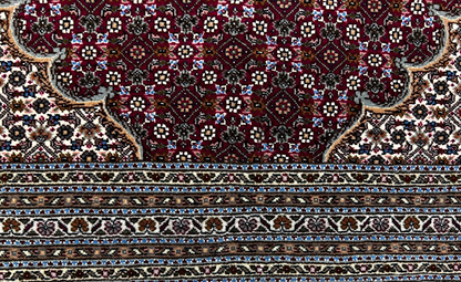 8'4"x11'6" Hand-Knotted Silk & Wool Tabrize Fish Style Area Rug - Carpet