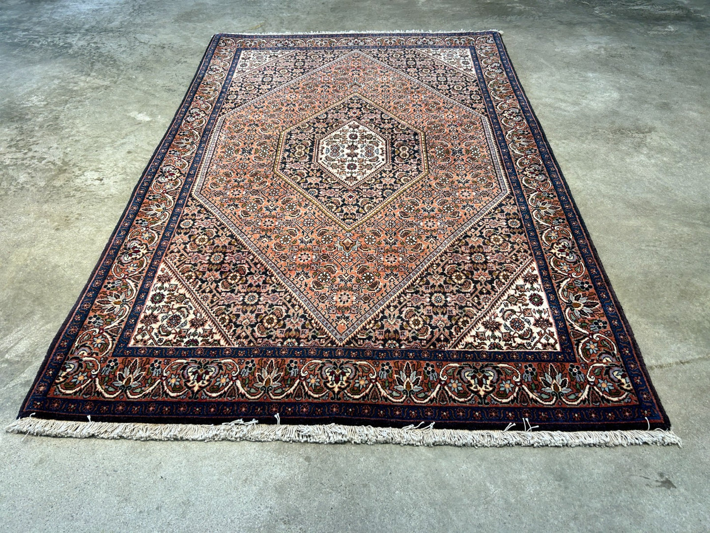 3'7"x5'8" Hand-Knotted 100% Wool Pile Persiane Bijare Rug