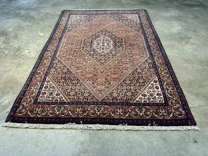 3'7"x5'8" Hand-Knotted 100% Wool Pile Persiane Bijare Rug