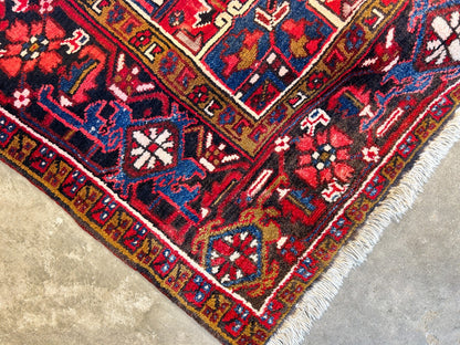 7'9"x11'2" Hand-Knotted 100% Wool Pile Herize Rug