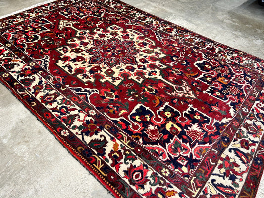 6'8"x9'9" Hand-Knotted 100% Wool Pile Bakhtiarie Carpet - Area Rug