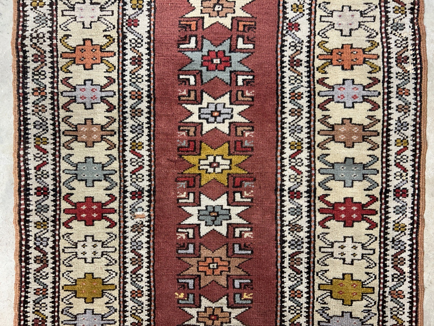 3'x5' Antique Hand-Knotted 100% Wool Pile Caucasian Area Rug - Carpet