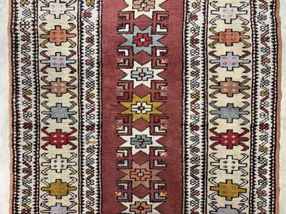 3'x5' Antique Hand-Knotted 100% Wool Pile Caucasian Area Rug - Carpet