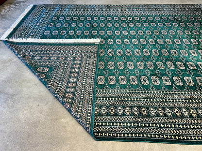 8'x10' Hand-Knotted 100% Wool Pile Bokhara Rug