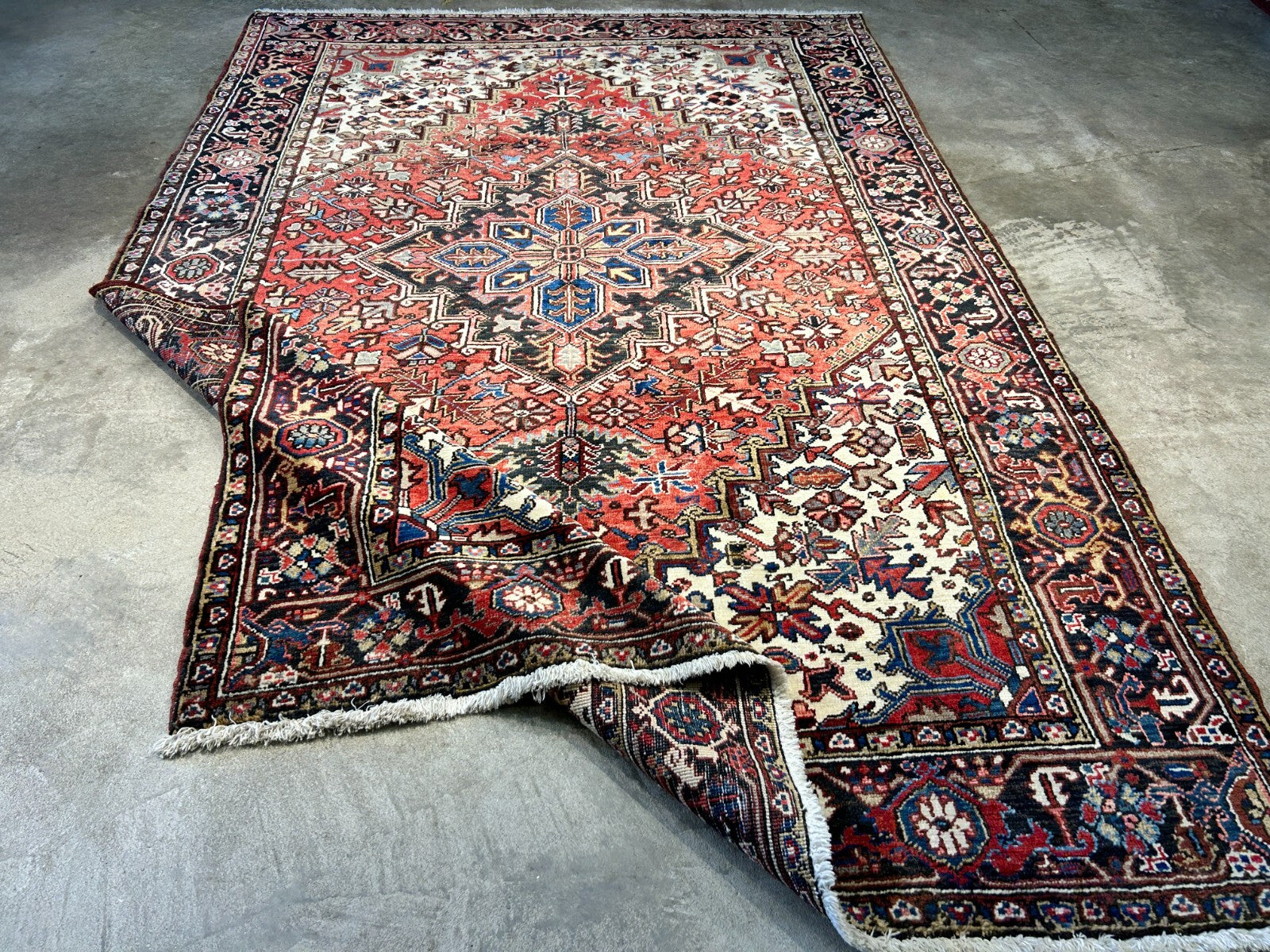 6'7"x9'7" Hand-Knotted 100% Lamb Wool Herize Carpet - Area Rug
