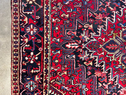 7'8"x11'5" Hand-Knotted 100% Wool Pile Herize Rug