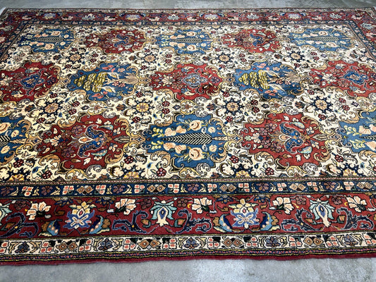 6'10"x10'2" Hand-Knotted 100% Lamb Wool Bakhtiarie Carpet - Area Rug