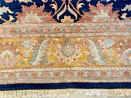 9' x 12' Hand-Knotted 100% Wool Carpet - Indian Agra Area Rug