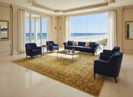 9'x11'9" Hand-Knotted 100% Wool Pile Oriental Rug