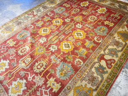 6'2"x8'11" Hand-Knotted 100% Wool Pile India-Farahane Carpet - Area Rug