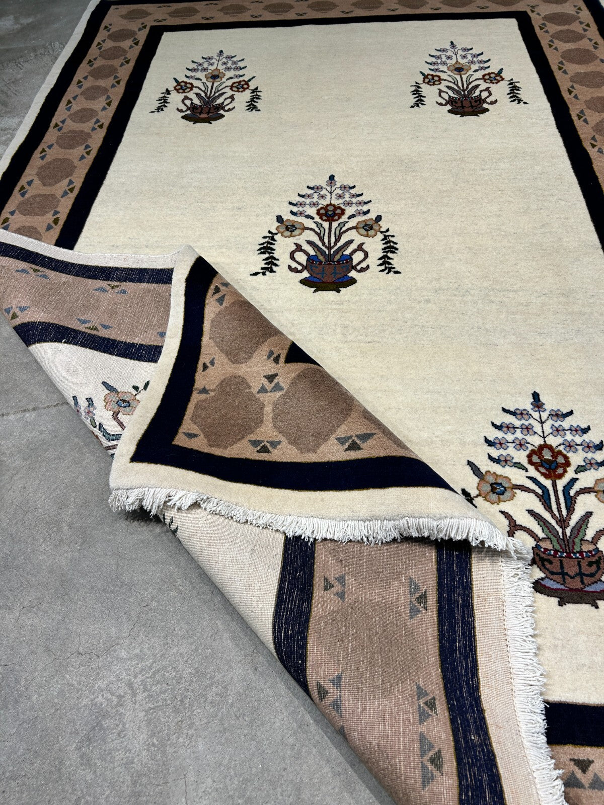 6'4"x9'5" Hand-Knotted 100% Wool Carpet - Gabeh Area Rug