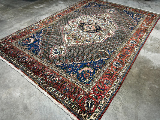 6'7"x9'9" Hand-Knotted 100% Wool Pile Bakhtiarie Carpet - Area Rug