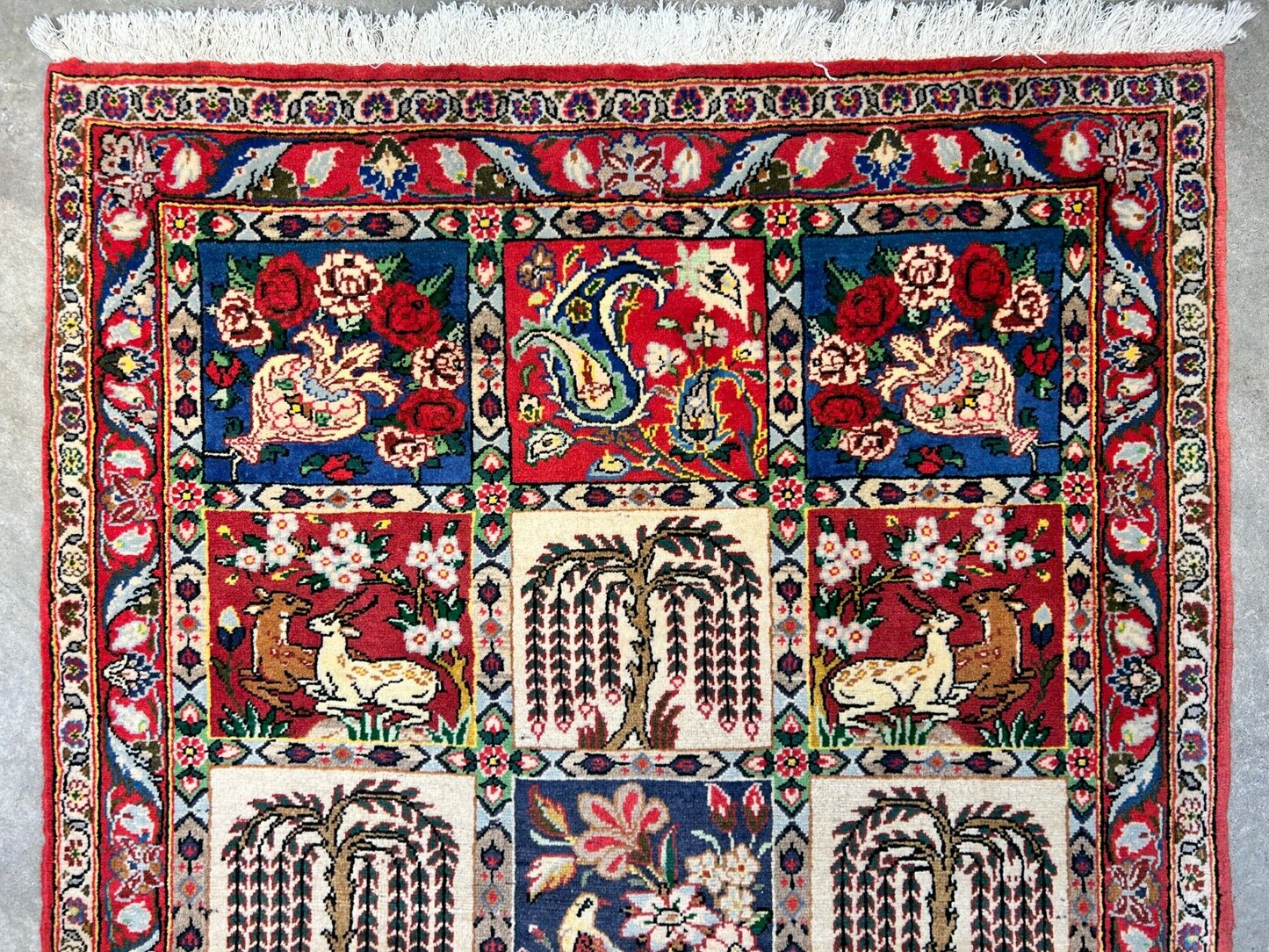 3'5"x5'2" Hand-Knotted 100% Lamb Wool Bakhtiarie Carpet - Area Rug