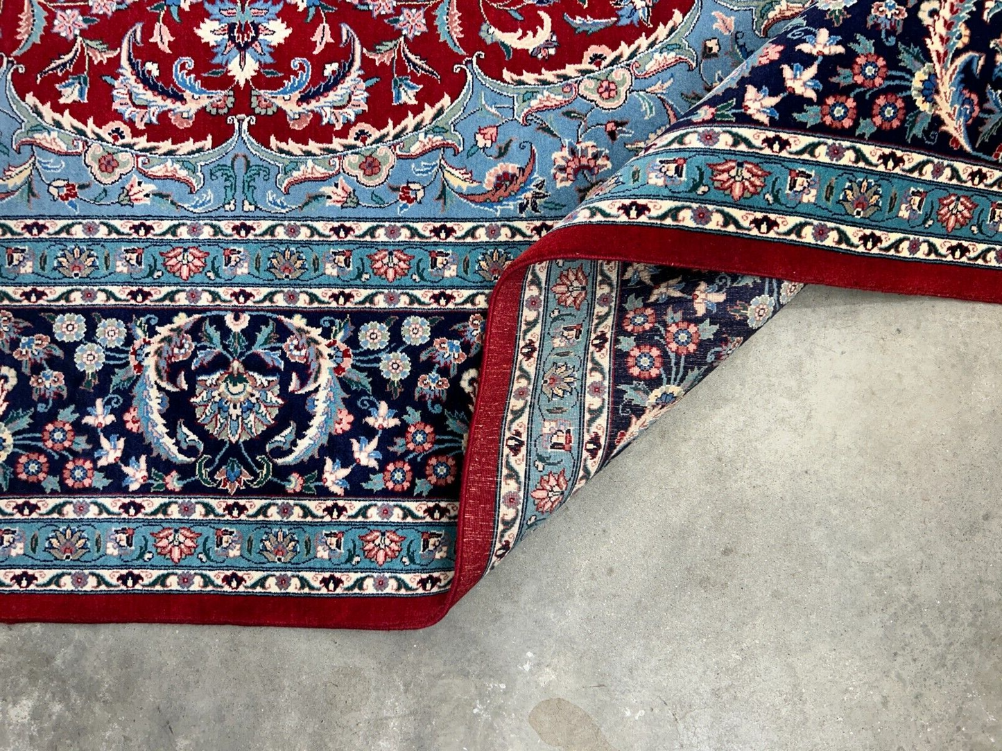 9'1" x 11'11" Very Fine Hand-Knotted 100% Wool Carpet - Tabrize Design Area Rug