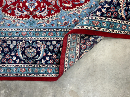 9'1" x 11'11" Very Fine Hand-Knotted 100% Wool Carpet - Tabrize Design Area Rug