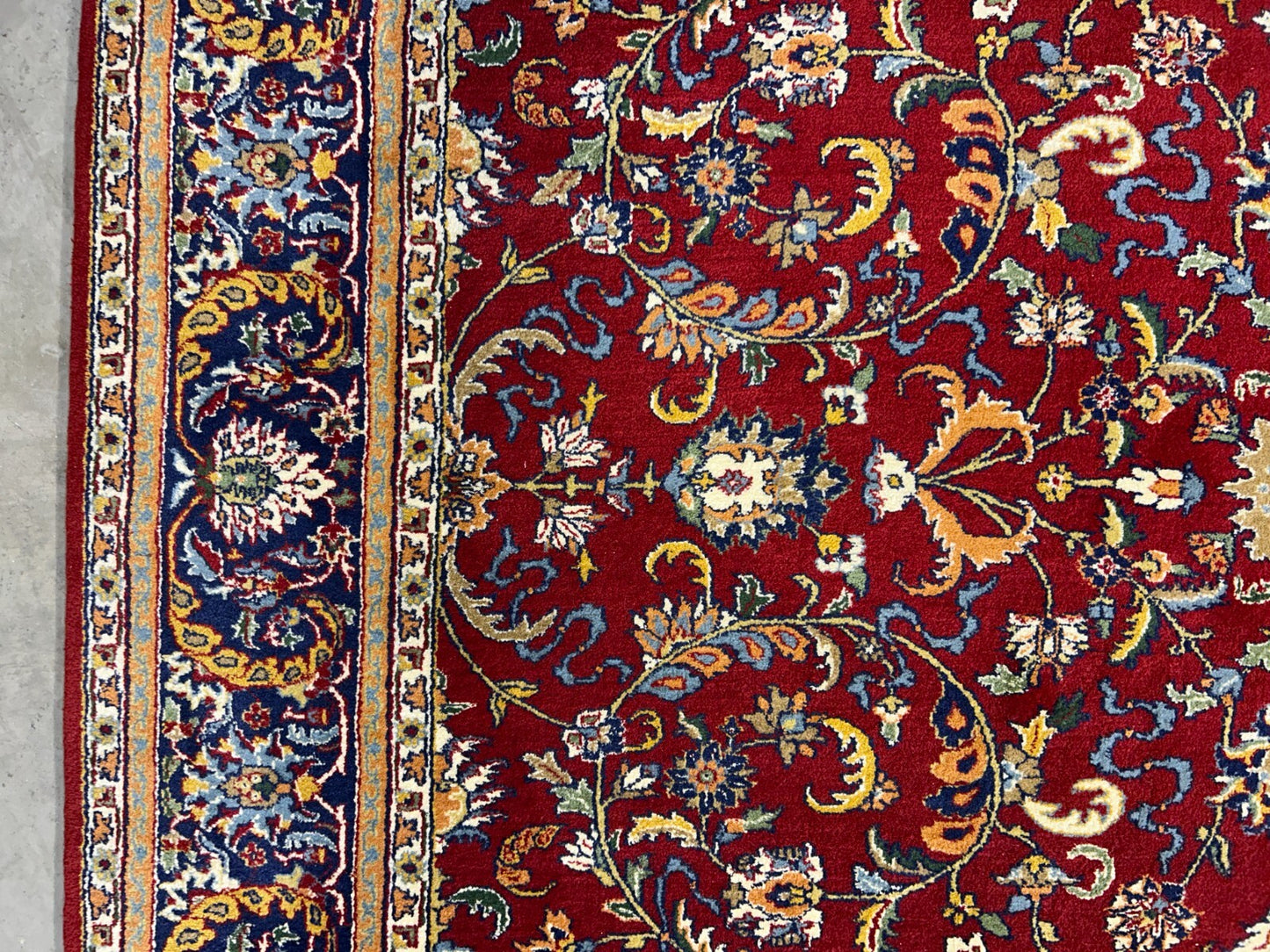 7'11"x9'7" Hand-Knotted 100% Wool Pile Qume Rug