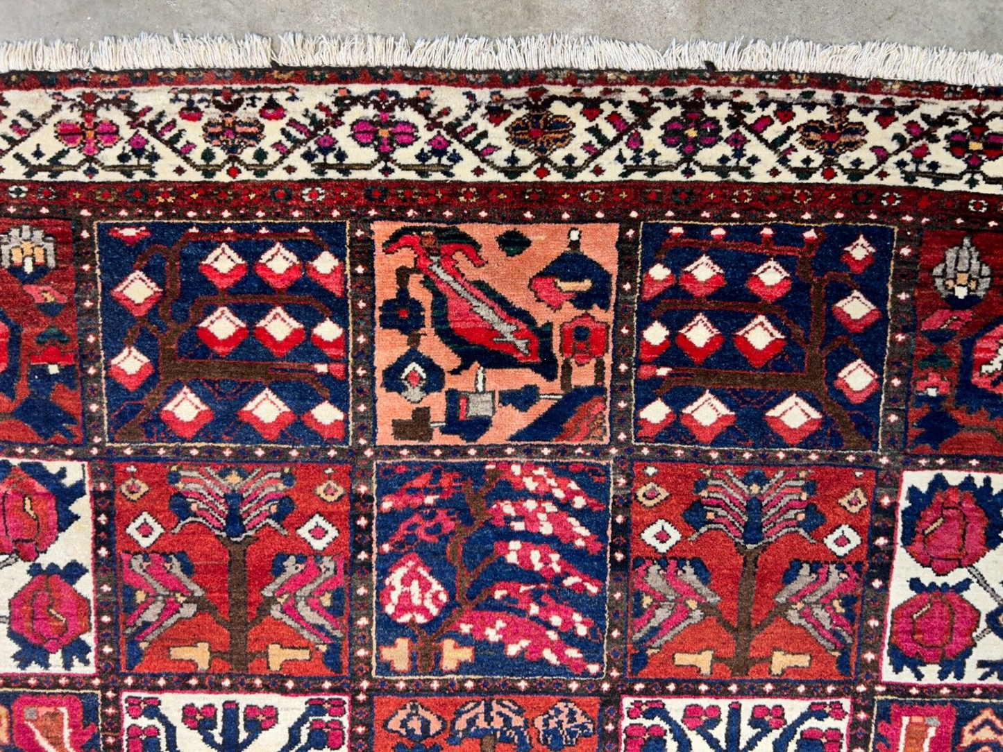 7'1"x10'1" Hand-Knotted 100% Lamb Wool Bakhtiarie Carpet - Area Rug