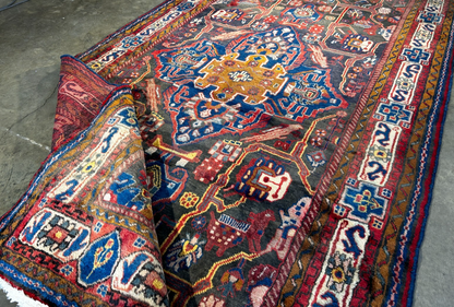 4'8" x 9'3" Hand-Knotted 100% Wool Pile Nahavande Area Rug - Carpet