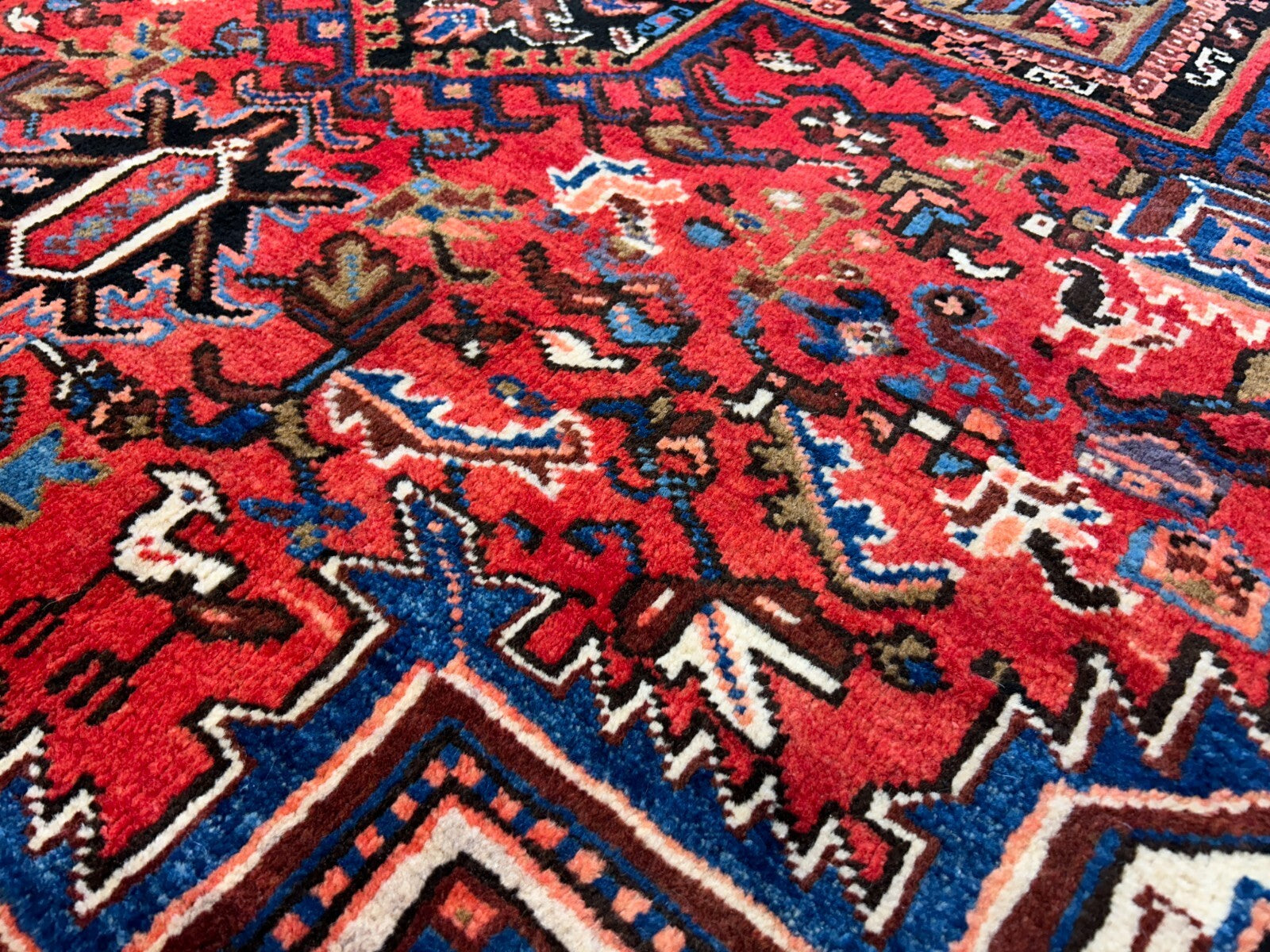 8'2"x11'1" Hand-Knotted 100% Wool Pile Herize Rug