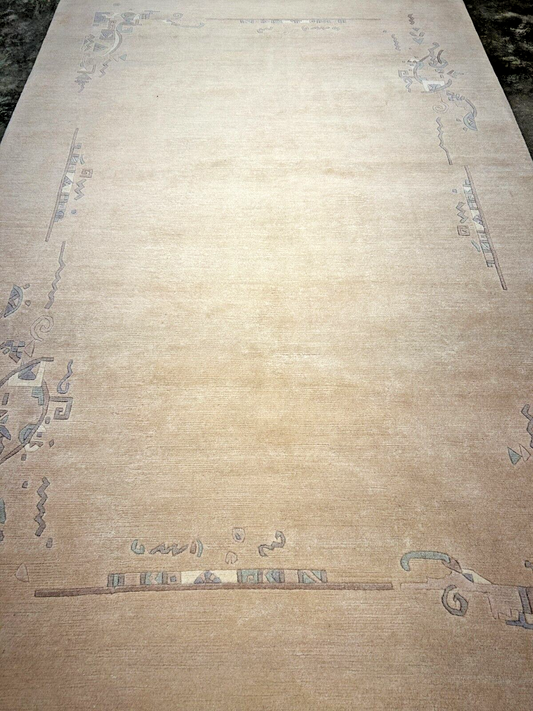 6'6"x9'11" Hand-Knotted 100% Wool Pile Indo-Nepali Carpet - Area Rug