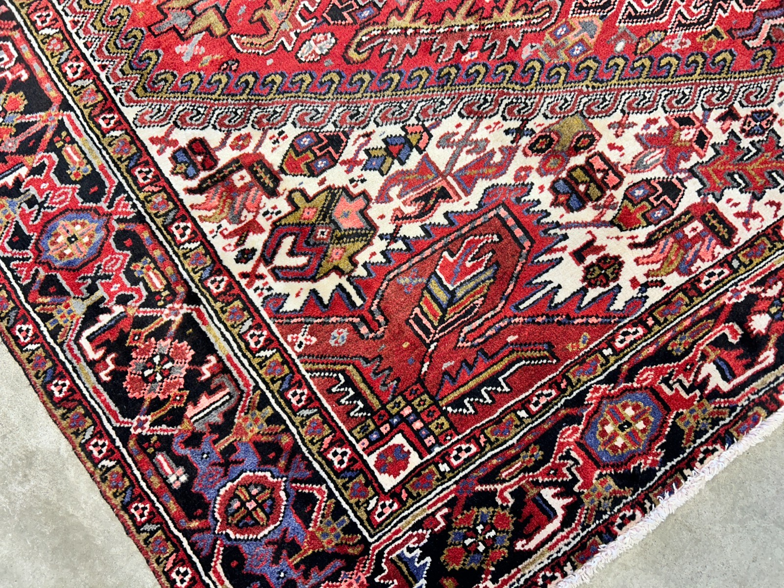 9'x11'5" Hand-Knotted 100% Wool Pile Herize Rug