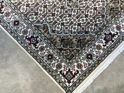3'x5' Hand-Knotted Wool & Silk Pile Tabrize Mahi Rug