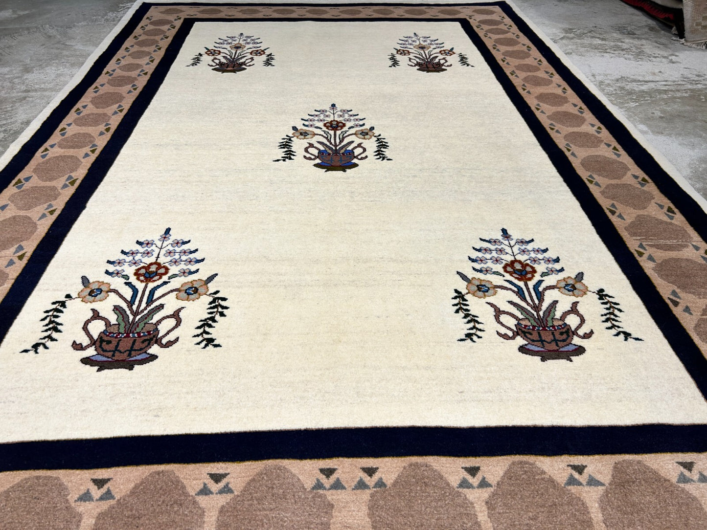 6'4"x9'5" Hand-Knotted 100% Wool Carpet - Gabeh Area Rug