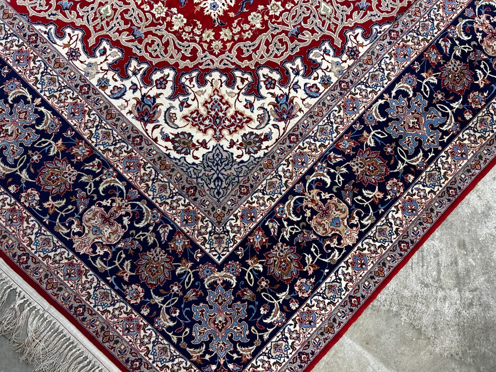 8'10"x12'4" Extra Fine Hand-Knotted Wool & Silk Isfahane Zolfaghari Rug