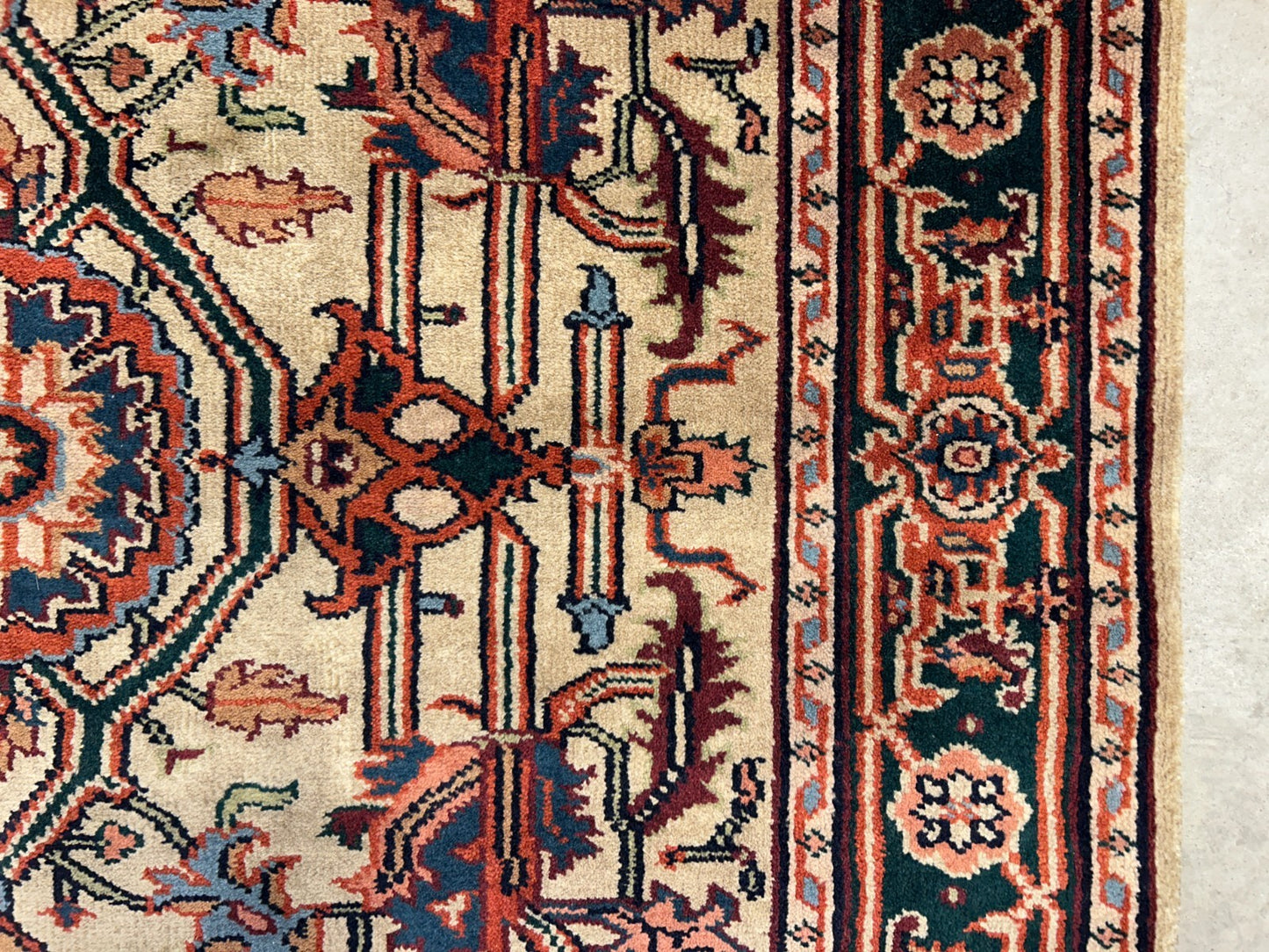 4'x6' Fine Hand-Knotted 100% Wool PileMahal Design Area Rug - Carpet