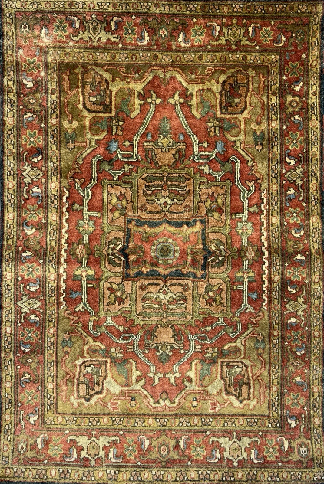 4’1”x6’1” Hand-Knotted 100% Wool Indoserapi Area Rug - Carpet