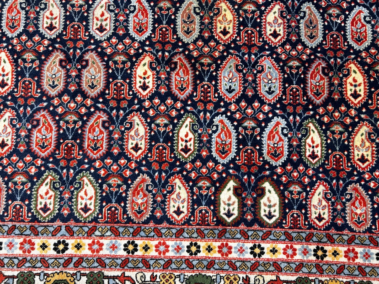 8'x11' Hand-Knotted 100% Wool Pile Hereke Area Rug - Carpet