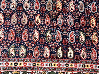 8'x11' Hand-Knotted 100% Wool Pile Hereke Area Rug - Carpet