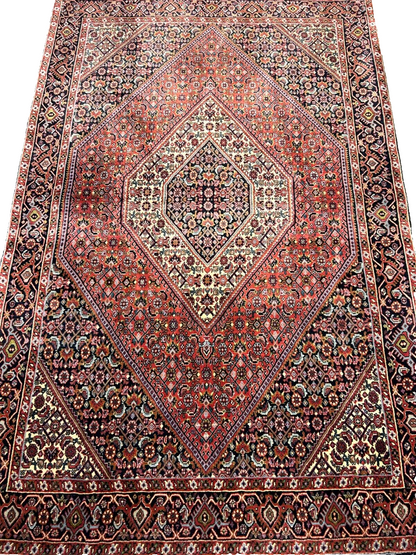 3'8"x5'8" Hand-Knotted 100% Wool Bidjare Carpet - Area Rug