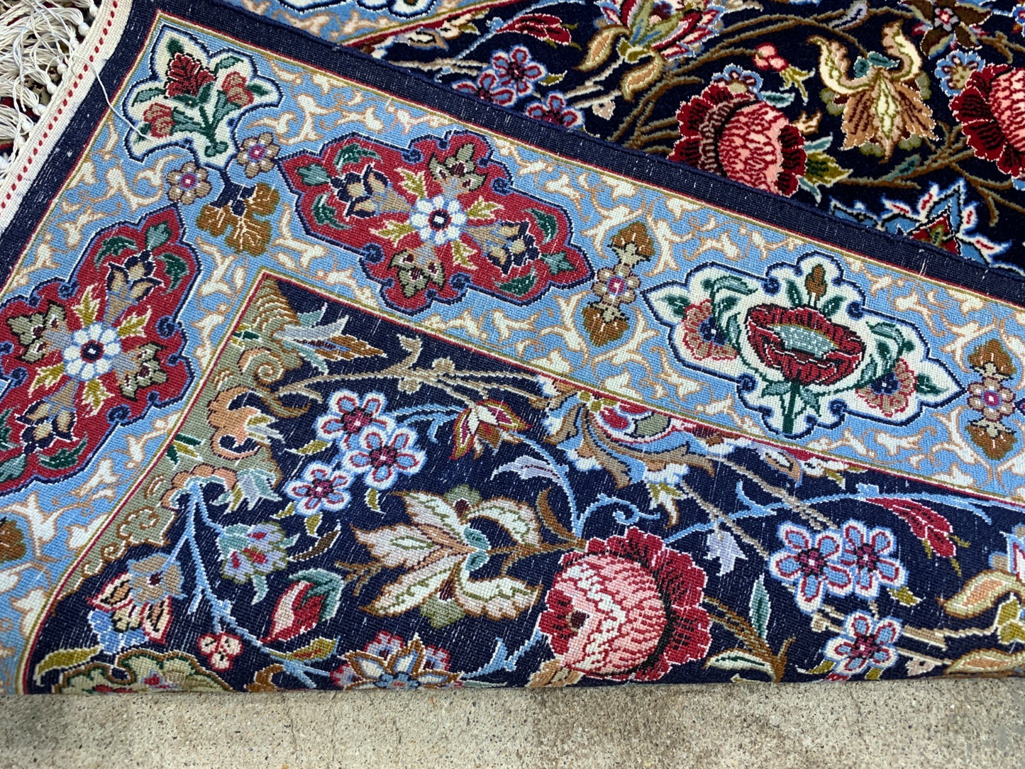 2'3"x3'6" Extra Fine Hand-Knotted Wool & Silk Isfahane Rug